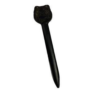 Vintage Exxon Esso Tiger Letter Opener Black Plastic Stake "13" 7"